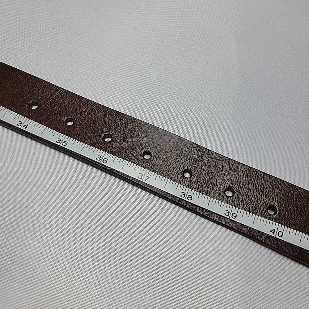 Wide Leather Women’s 1.5 inch wide Dark brown belt size M NEW Classic Staple - Picture 7 of 7